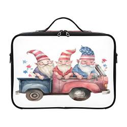 Unabhängigkeitstag Amerika-Flagge niedlicher Zwerg Stern Reise Make-up-Tasche große Kosmetiktasche Kulturbeutel Reise Make-up Tasche Organizer Make-up-Tasche tragbar Bulto Para Maquillaje Viajar für von ZRWLUCKY