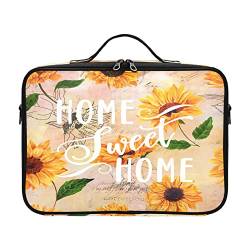 Vintage Sonnenblumen Sweet Home Trennwände für Kosmetik Make-up Pinsel Reise Kulturbeutel Taschen für Toilettenartikel Make-up-Taschen Frauen Bolsa Cosmetiqueras Para Maquillaje für Damen Herren Frau von ZRWLUCKY