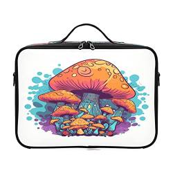 ZRWLUCKY Pilze Kosmetik-Organizer Kulturbeutel für Frauen Reise Make-up Taschen Make-up-Tasche mit Griff Cartera de Maquillaje Para Mujer für Damen Herren Frau Mutter Kinder Teenager von ZRWLUCKY