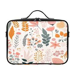 ZRWLUCKY Pink Green Plants cosmetic bag portable bag toiletry travel make up bags women makeup bag opens flat bolso de maquillaje para ninas for women girl teen ladies teens male von ZRWLUCKY