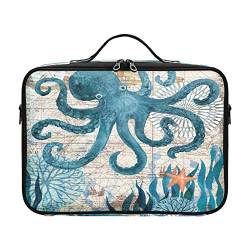 ZRWLUCKY Vintage Octopus Seestern Alles Kosmetiktasche Große Kulturbeutel Reisetasche Öffnung Make-up Tasche Kulturbeutel Cartera de Maquillaje Para Mujer für Damen Herren Frau Mutter Kinder Teenager von ZRWLUCKY