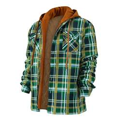 Winterjacke Herren Herbstjacke Herren Kariert Holzfällerjacke Herren Gefüttert Hemdjacke Herren Kapuze Flanellhemd übergangsjacke Herren Kariert Flanell Jacke Herren Gefüttert Kapuzenjacke Vintage von ZRYAZQ