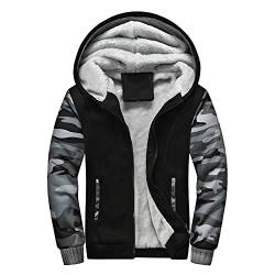 Winterjacke Herren Warm Zipper Hoodie Herren Fleecejacke Herren Mit Taschen Sweatjacke Herren Beheizbarer Hoodie Softshelljacke Herren Beheizbare Jacke Wintermantel Herren Freizeit Cardigan Herren von ZRYAZQ