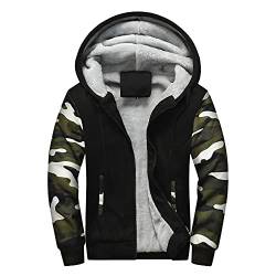 ZRYAZQ Plüschjacke Herren mit Kapuze Winterjacke Herren Warm Geschenke FüR Papa Herren Mantel Winter Wintermantel Papa Geschenk Herren Geschenke MäNnergeschenke Zu Weihnachten Geschenk FüR Papa von ZRYAZQ