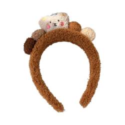 Breite Stirnbänder Für Mädchen Lustige Bären Kopfbedeckung Breite Haarbänder Zubehör Frühlings Haarbänder Geburtstagsfeier Cartoon Haarspangen von ZSYTF