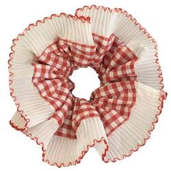 Frühling Spitze Trim Haar Krawatte Haar Brötchen Scrunchies Elastische Haar Seil Große Scrunchy Französisch Haarband Weibliche Accessoires Frauen Haar Seil von ZSYTF