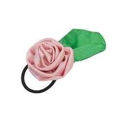 Handgefertigte Rosen-Haargummis, elastische Haarbänder für Frauen und Mädchen, elastische Blumen-Haarbänder, Pferdeschwanz-Halter, Stirnband von ZSYTF