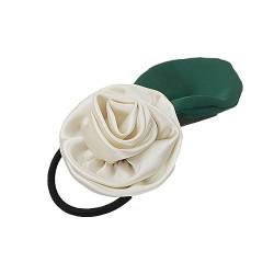 Handgefertigte Rosen-Haargummis, elastische Haarbänder für Frauen und Mädchen, elastische Blumen-Haarbänder, Pferdeschwanz-Halter, Stirnband von ZSYTF
