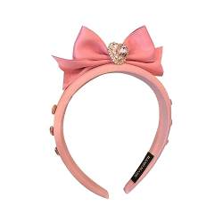 Niedliches rosa Haarband Herz Strass Haarreifen Party Dekoration Cosplay Stirnband Kostüm Kopfbedeckung Make-up Haarband von ZSYTF