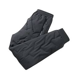 ZUICC Fleece verdickte lässige warme Jogginghose, Herren Thermo-Fleecehose Verdicktes Fleece Gefüttert Freizeit-Sporthose, Winter Warme Freizeithose Feldhose Jagdhose Laufhosen (XL, Grau) von ZUICC