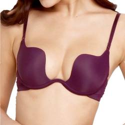 Nature Damen Deep U Multiway Plunge Bra Push-Up BH Unterwäsche - (Purple 85D) von ZUKULIFE