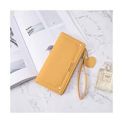 Neu Simple Wallet Damen Long Solid Color Zipper Billfold Two-Fold Multi-Card Slot Large-Capacity Women's Durable Purses Portemonnaie von ZUMAHA