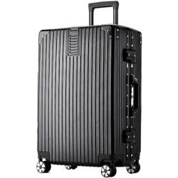 ZUMAHA Koffer, leichtes Gepäck, rechtwinkliger Aluminiumrahmen, Spinner, Doppelrad, PC + ABS-Hartschalenkoffer von ZUMAHA