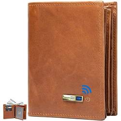 ZUMAHA Neu Unisex Smart Wallets Anti-Lost Bluetooth-kompatible Brieftasche Große Kapazität Echtes Leder Geldbörsen Mode Herren Kartenhalter Portemonnaie von ZUMAHA