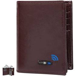 ZUMAHA Neu Unisex Smart Wallets Anti-Lost Bluetooth-kompatible Brieftasche Große Kapazität Echtes Leder Geldbörsen Mode Herren Kartenhalter Portemonnaie von ZUMAHA
