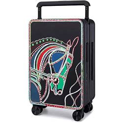 ZUMAHA Neue Erweiterbarer Gepäckkoffer Silent Universal Wheel Suitcase Trolley Password Case Leather Case Leichte und robuste Hartschale Handgepäck von ZUMAHA