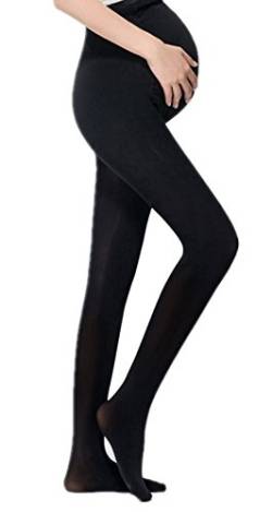 ZUMIY Damen Schwangerschafts Strumpfhosen 120D Maternity Tights Mutterschaft Verstellbares Breites Taillenband/Volle Füße von ZUMIY