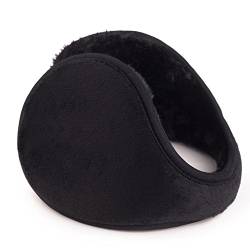 Butterme Unisex Earmuffs Ohr Wärmer Winter warme Hinter Kopf Wrap Around Ski Grip für Damen und Herren, Schwarz, Free size von ZUMUii