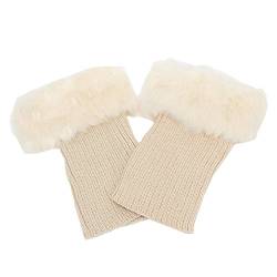 ZUMUii Butterme Faux Pelz Bein Wärmer Socken Stiefel Winter Frauen Bein Wärmer Knit Stiefelsocken Topper Cuff von ZUMUii