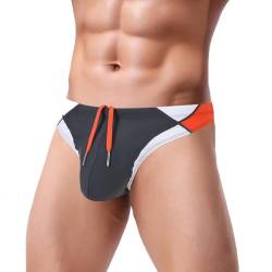 ZUOLAIYIN Badehose Herren Eng Kurz Badeshorts mit Tunnelzug Schwimmhose Badeslip Schwimmwear Männer Bikini Slip von ZUOLAIYIN