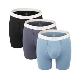 ZUOLAIYIN Bambus Boxershorts für Herren atmungsaktiv weicher Beutel Unterwäsche Shorts sportliche Sporthose für Männer mit Langen Beinen von ZUOLAIYIN