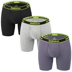 ZUOLAIYIN Bambus Boxershorts für Herren mit Beutel Atmungsaktiv Dehnbar Weich Unterwäsche Shorts Lange Beinhose von ZUOLAIYIN