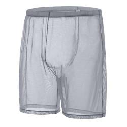 ZUOLAIYIN Herren Sexy Mesh See Through Trunks Stretch Atmungsaktive Unterwäsche Shorts Weiche Lockere Boxershorts von ZUOLAIYIN