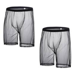 ZUOLAIYIN Herren Sexy Mesh See Through Trunks Stretch Atmungsaktive Unterwäsche Shorts Weiche Lockere Boxershorts von ZUOLAIYIN