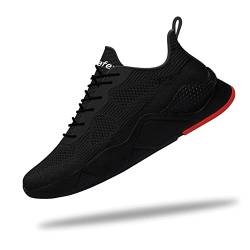 ZVC Arbeitsschuhe Herren Sicherheitsschuhe Herren Damen Leicht Atmungsaktiv Schutzschuhe mit Stahlkappe Sportlich Sneakers (Schwarz, 37EU) von ZVC