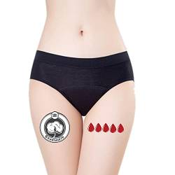 ZVZK Perioden Unterwäsche Damen 30ML Starke Strömungsabsorption Menstruation Unterhosen Postpartum Slips (L 1Pack) von ZVZK
