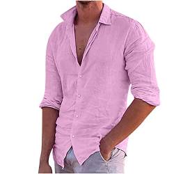 Herren Hemd Comfort Fit Baumwolle Leinenhemd Freizeithemd Für Herren Einfarbig Basic Shirt for Männer 2023 Trend Yk2 Sommer Serie Outdoor Mode Herrenhemd von ZWDC