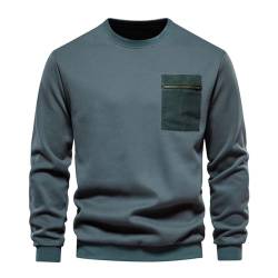 ZWDC Herren Strickpullover Weihnachtspullover Feinstrick Pullover Mit Rundhalsausschnitt Baumwolle Sweater Für Büro Und Freizeit, Größe S - XXXL von ZWDC