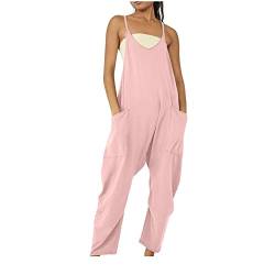 ZWDC Jumpsuit Weiß, Jumpsuit Damen Kurz, Gartenhose Damen Arbeitshose, Jumpsuit Mädchen, Playsuit, Arbeitshosen, Damen Sporthose Lang von ZWDC