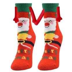 ZWDC tagesangebote heute Paar Neuheit Socken Cartoon Magnetische Halten Hände Frauen Socken Weihnachtssocken Damen & Herren Bunte Lustige Socken Niedlich Elastische Walking Socken Zubehör von ZWDC