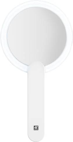 ZWILLING LED-Kosmetikspiegel 10x Vergrößerung, Wiederaufladbar, 360° drehbarer Griff, Weiß von ZWILLING