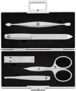 ZWILLING Maniküre Set 5-teilig im Aluminium Case für Nagelpflege und Pediküre, Premium, Schwarzes Samt Inlay von ZWILLING