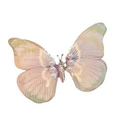 Schmetterlings-Haarspangen, große bewegliche Flügel, Schmetterlings-Haarspangen, bunt, 90er-Jahre, lila, blau, rosa, Schmetterling, Flatter-Clip, niedliches Haar-Accessoire für Mädchen und Frauen von ZXCVWWE