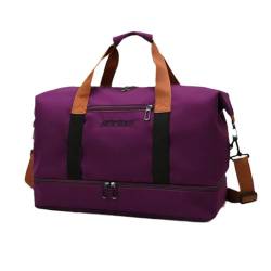 ZXCVWWE Mode Reise Taschen Für Frauen Große Kapazität männer Sporttasche Wasserdichte Weibliche Tote Dropshipping Reise Messenger Bag V5E5, violett, 28*25cm von ZXCVWWE