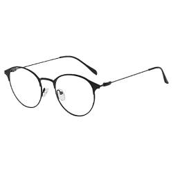 ZXCVWWE Mode Runde Rahmen Photochrome Brille Blaue Lichter Retro Ändern Männer Sonnenbrille Sonnenschutz Vintage Farbe Brillen W0R0 Frauen, Schwarz von ZXCVWWE
