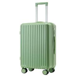 ZXHNB Trolley-Koffer Gepäck-Boarding-Koffer, Leichter Studenten-Unterkunftskoffer for Männer Und Frauen, Geräuschloser Trolley-Koffer Reisekoffer (Color : Green, Size : A) von ZXHNB