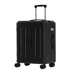 ZXHNB Trolley-Koffer Gepäck Multifunktionaler Trolley-Koffer for Männer Und Frauen, Passwortbox, Boarding-Koffer, Koffer Reisekoffer (Color : Black, Size : A) von ZXHNB