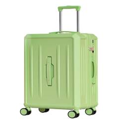 ZXHNB Trolley-Koffer Gepäck Multifunktionaler Trolley-Koffer for Männer Und Frauen, Passwortbox, Boarding-Koffer, Koffer Reisekoffer (Color : Green, Size : A) von ZXHNB