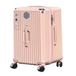 ZXHNB Trolley-Koffer Koffer-Trolley-Koffer, Robuste Und Langlebige Passwortbox, Koffer, Boarding-Koffer for Herren Und Damen Reisekoffer (Color : Pink, Size : A) von ZXHNB