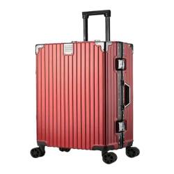 ZXHNB Trolley-Koffer Koffer Trolley Koffer Passwort Boarding Koffer Koffer Universal Rad Koffer Männer Und Frauen Koffer Reisekoffer (Color : Red, Size : A) von ZXHNB