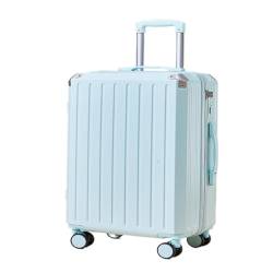 ZXHNB Trolley-Koffer Stilvoller und einfacher Koffer-Trolley, Bonbonfarben, Passwortbox, robuster und langlebiger Studentenkoffer Reisekoffer (Color : Blue, Size : A) von ZXHNB