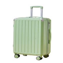 ZXHNB Trolley-Koffer Stilvoller und einfacher Koffer-Trolley, Bonbonfarben, Passwortbox, robuster und langlebiger Studentenkoffer Reisekoffer (Color : Green, Size : A) von ZXHNB