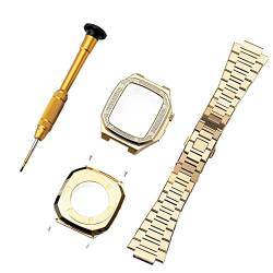 ZXZZNO Diamant-Modifikationsset für Apple Watch Armband 44 mm, 5, 6, 7, 8, Edelstahl-Gummiband und Metallgehäuse, für Apple Watch Armband 45 mm, 41 mm, 44MM, Achat von ZXZZNO