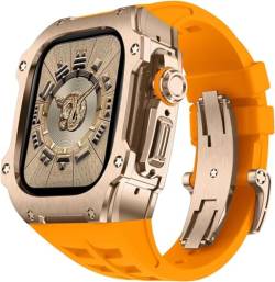 ZXZZNO Edelstahl-Uhrengehäuse, Fluorkautschuk-Uhrenarmband, für Apple Watch Ultra 8 49 mm, RM-Stil, Sportuhrenarmband, Uhrengehäuse, Mod-Kit, für iWatch 49 mm, Ersatzzubehör, For Ultra 49mm, Achat von ZXZZNO