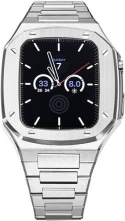 ZXZZNO Luxuriöses Business-Luxus-Edelstahl-Mod-Kit, für Apple Watch Serie 8/7/6/5/4/SE, Edelstahl-Armband, Mod Kit-Zubehör, für iWatch 40/41/44/45 mm Upgrade, 41 mm, Achat von ZXZZNO