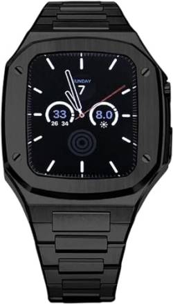 ZXZZNO Luxuriöses Business-Luxus-Edelstahl-Mod-Kit, für Apple Watch Serie 8/7/6/5/4/SE, Edelstahl-Armband, Mod Kit-Zubehör, für iWatch 40/41/44/45 mm Upgrade, 45 mm, Achat von ZXZZNO